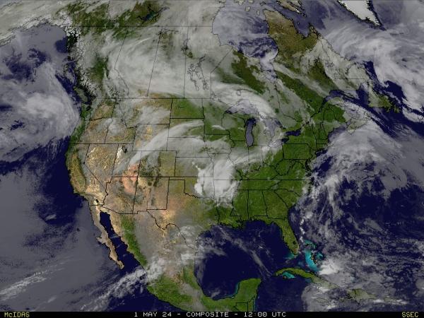 USA Illinois Weather Satellite Map 