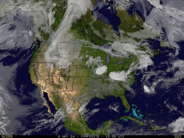 USA Indiana Weather Satellite Map 