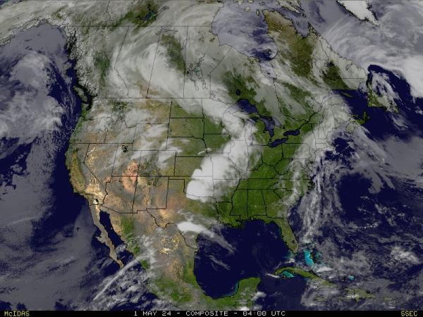 USA Iowa Weather Satellite Map 