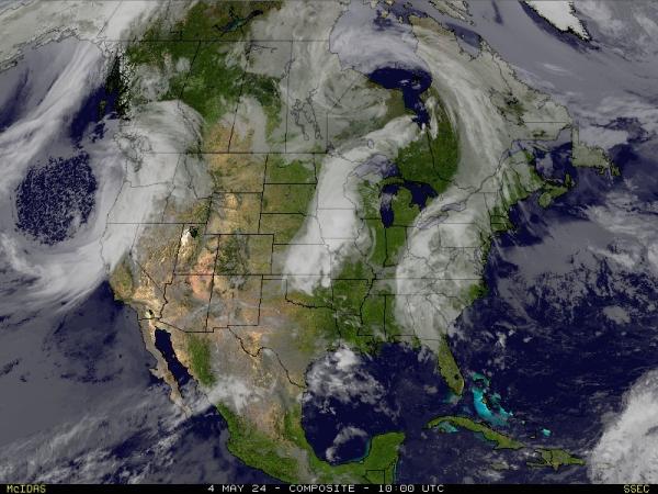USA Iowa Weather Satellite Map 