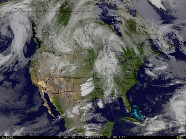 USA Kansas Weather Satellite Map 