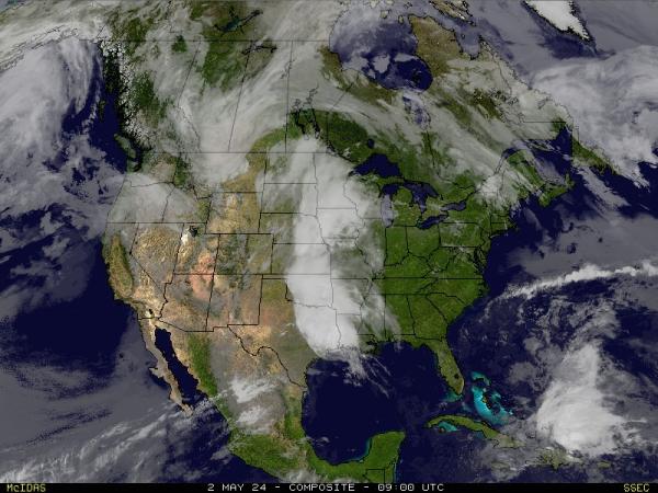 USA Kansas Weather Satellite Map 