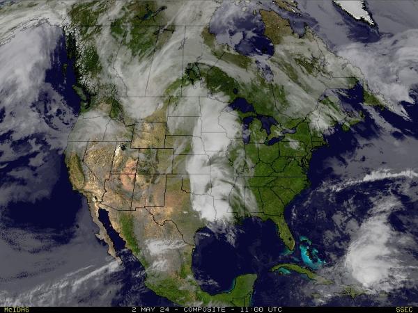 USA Louisiana Weather Satellite Map 