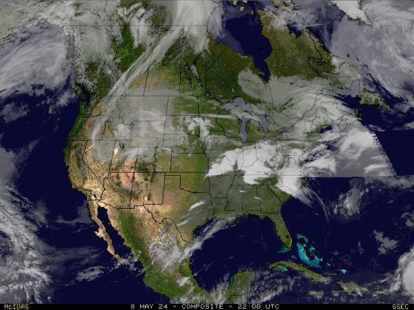 USA Minnesota Weather Satellite Map 