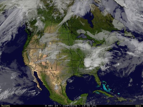 USA Nebraska Weather Satellite Map 