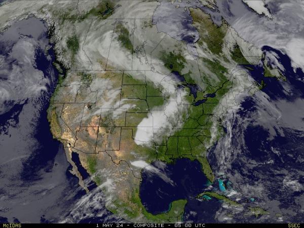 USA Oklahoma Weather Satellite Map 