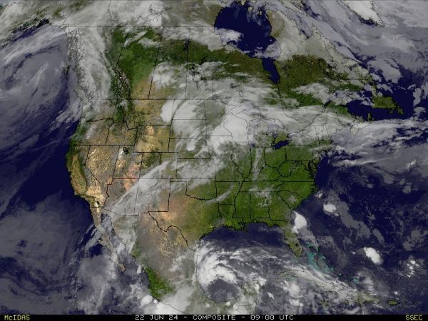 USA South dakota Počasí Mapa Satelitní 