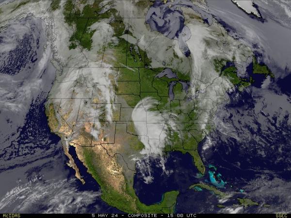 USA Tennessee Weather Satellite Map 