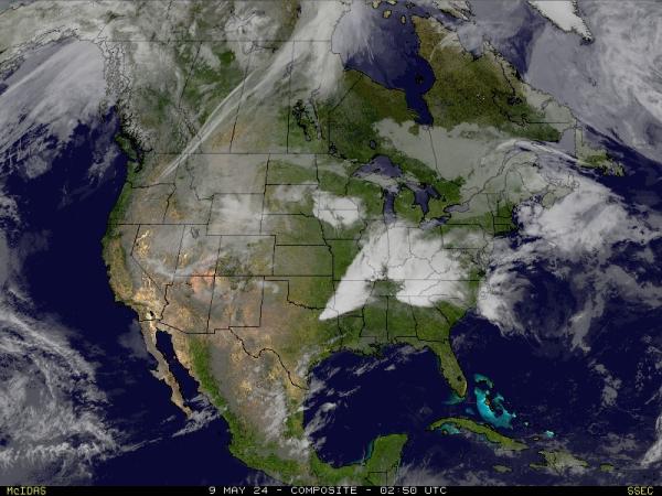 USA Tennessee Weather Satellite Map 