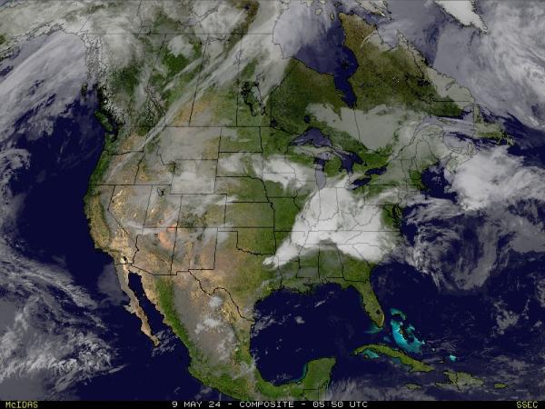 USA Washington Weather Satellite Map 