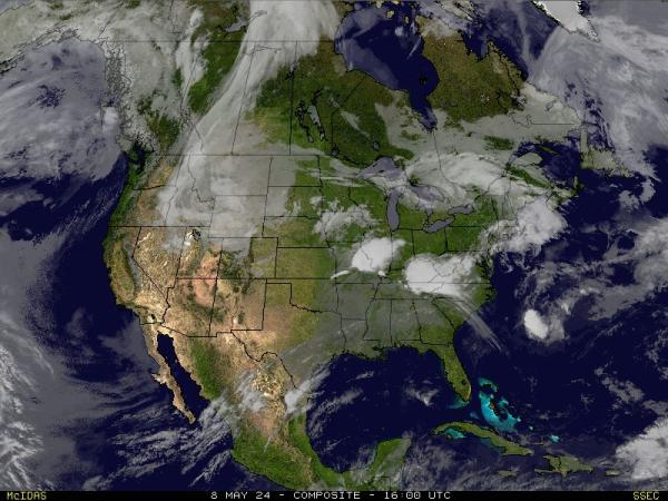 USA Washington Weather Satellite Map 