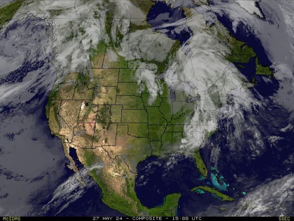 USA Wetter-Satelliten-Karte 