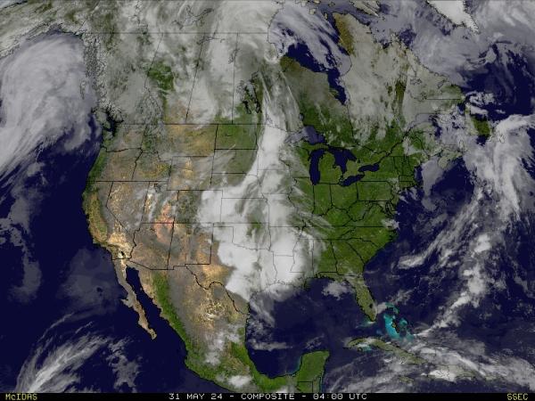 USA United States Počasí Mapa Satelitní 