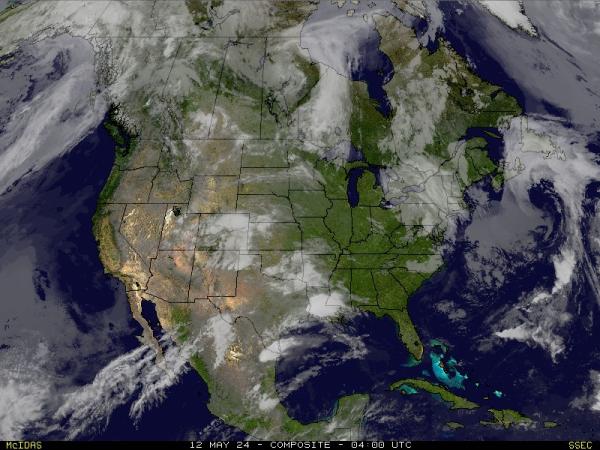 USA Wisconsin Weather Satellite Map 