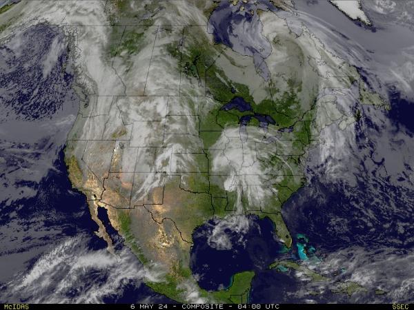 USA Wisconsin Weather Satellite Map 