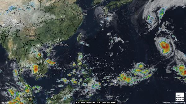 Wallis en Futuna Weer wolk kaart 