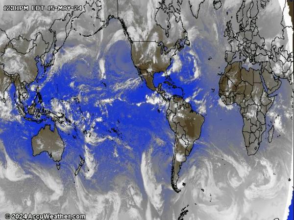 Svijet Vremenska prognoza, satelitska karta 