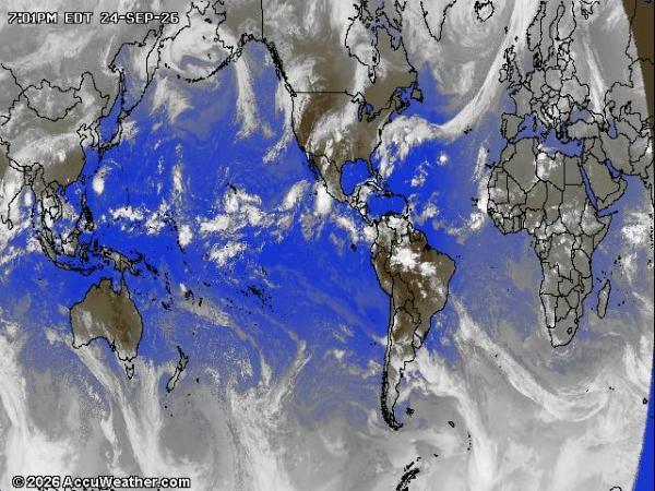 World Weather Cloud Map 