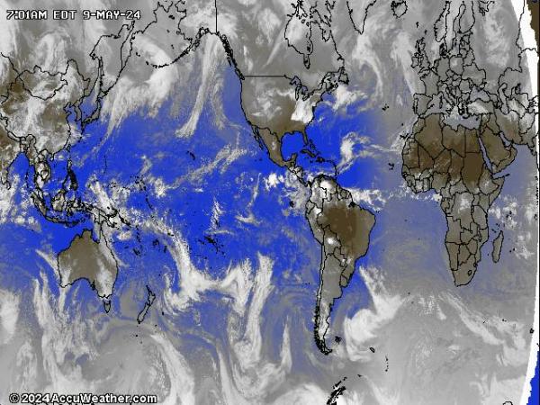 World Weather Satellite Map 