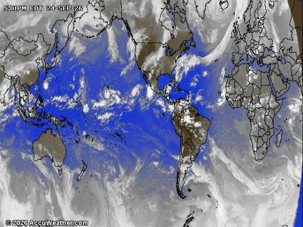World Weather Cloud Map 