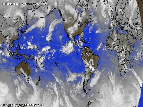 World Weather Cloud Map 