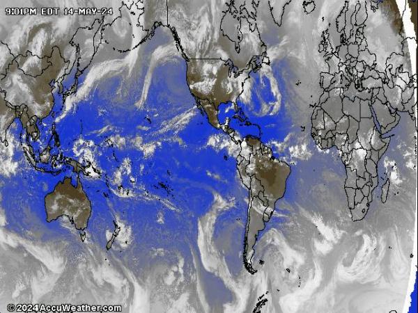 Svijet Vremenska prognoza, satelitska karta 