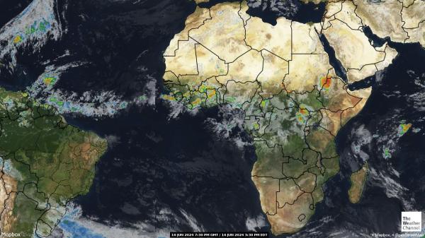 Zambia Værsatellitt kart 