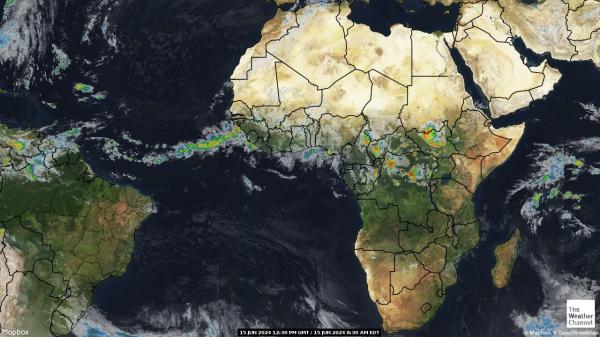 Zimbabwe Værsatellitt kart 