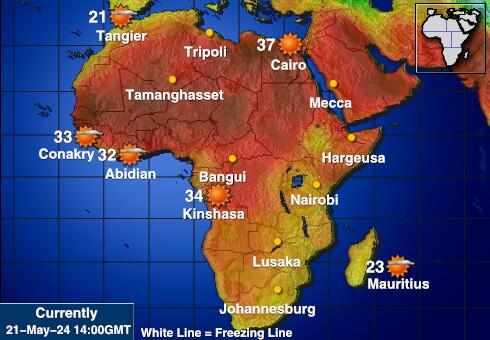 Africa Previsioni meteo temperatura mappa 