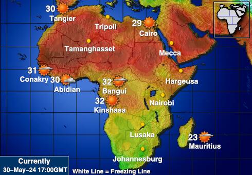 Afrika Weather Forecast Temperature Map 
