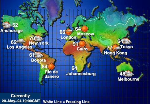 Antarktis Værmelding Temperatur kart 