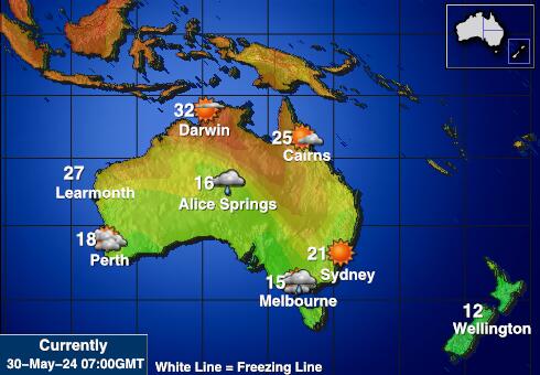Australien Weather Forecast Temperature Map 