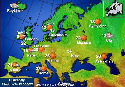 Belarus Předpověď počasí Teplota Mapa 