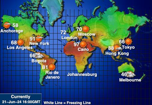 Bouvet Island Předpověď počasí Teplota Mapa 