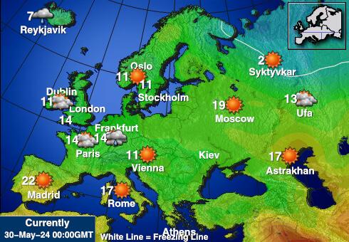 Europa Weather Forecast Temperature Map 