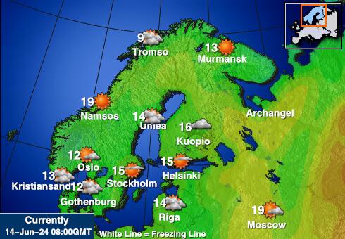 Finland Værmelding Temperatur kart 