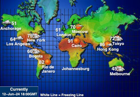 Guam Værmelding Temperatur kart 