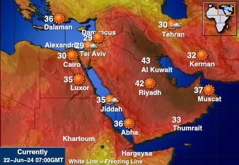 Iran Předpověď počasí Teplota Mapa 