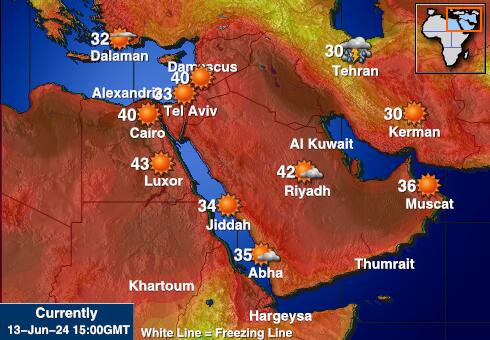 Irak Værmelding Temperatur kart 