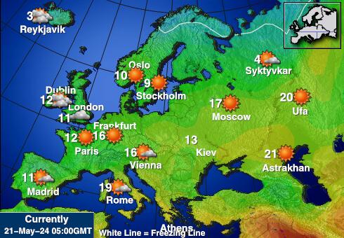 Middelhavet Værmelding Temperatur kart 