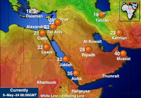 Middle East Weather Forecast Temperature Map 