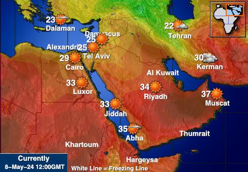 Middle East Weather Forecast Temperature Map 