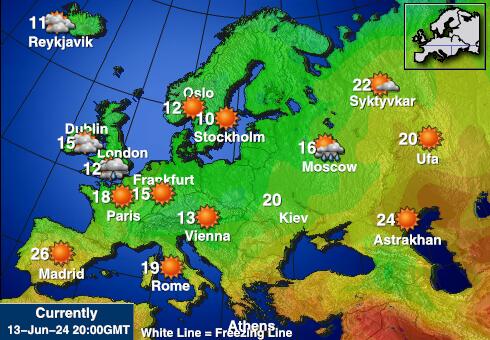 Moldova Værmelding Temperatur kart 
