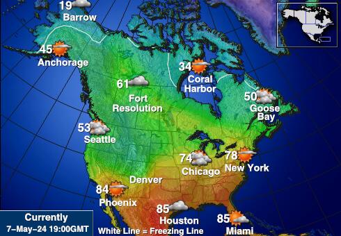 North America Weather Forecast Temperature Map 