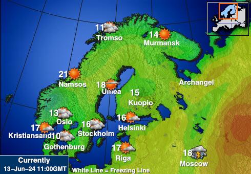 Norge Værmelding Temperatur kart 