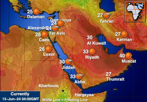 Oman Værmelding Temperatur kart 
