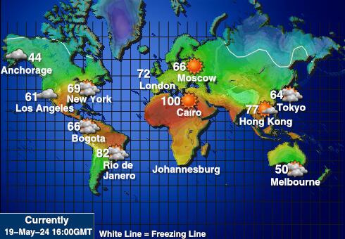 Pacific Værmelding Temperatur kart 