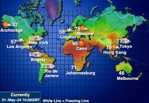 Pacifico Previsioni meteo temperatura mappa 