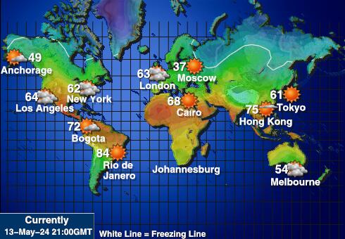 Békés Időjárás hőmérsékleti térkép 