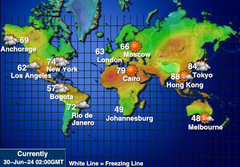 Palau Předpověď počasí Teplota Mapa 